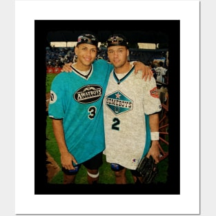 Alex Rodriguez in Seattle Mariners and  Derek Jeter in New York Yankees Posters and Art